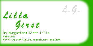 lilla girst business card